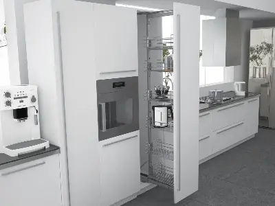 Coloană extractibilă verticală pentru depozitarea alimentelor